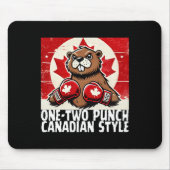 カナダのカウンターを肘で上げる関税ビーバーB マウスパッド (正面)