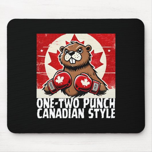 カナダのカウンターを肘で上げる関税ビーバーB マウスパッド (正面)