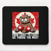 カナダのカウンターを肘で上げる関税ビーバーB マウスパッド (正面)