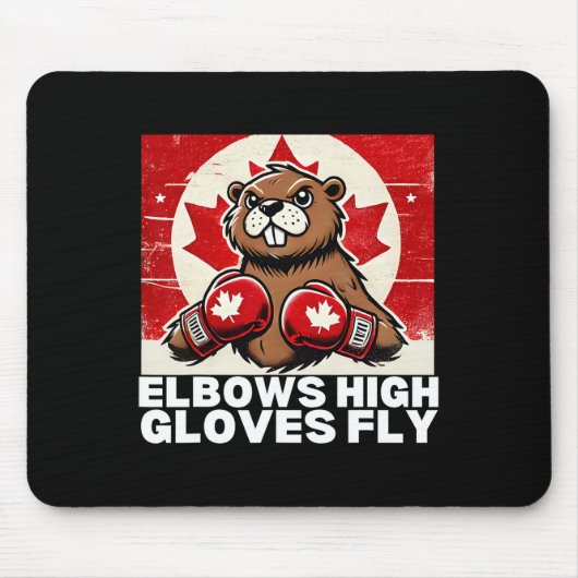 カナダのカウンターを肘で上げる関税ビーバーB マウスパッド (正面)