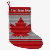 カナダのカエデの葉のクリスマスのソックスに貯蔵するカナダ スモールクリスマスストッキング (正面)
