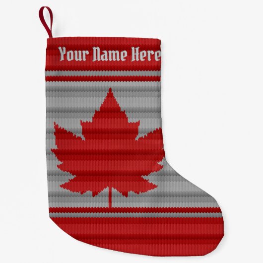 カナダのカエデの葉のクリスマスのソックスに貯蔵するカナダ スモールクリスマスストッキング (正面)
