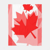 カナダのカエデの葉の層にされたスタイルカナダ フリースブランケット (正面)