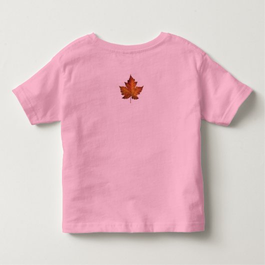 カナダのカエデの葉の幼児のTシャツのカナダの記念品 トドラーTシャツ (裏面)