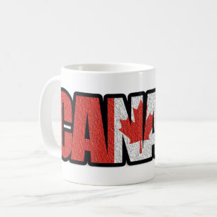カナダのカエデの葉の旗 コーヒーマグカップ
