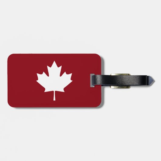 カナダのカエデの葉の荷物のラベル ラゲッジタグ (裏面横)