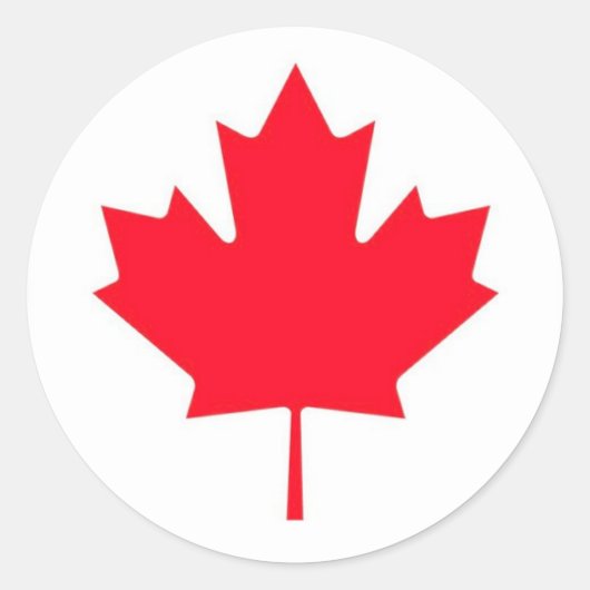 カナダのカエデの葉。CANADA. ラウンドシール (正面)