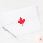 カナダのカエデの葉。CANADA. ラウンドシール (封筒)