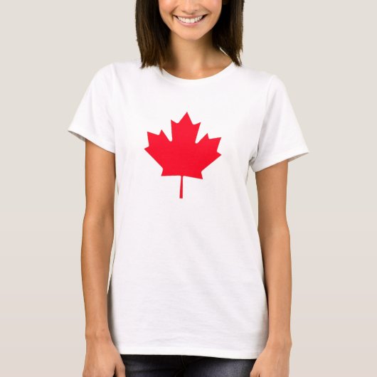 カナダのカエデの葉 Tシャツ (正面)