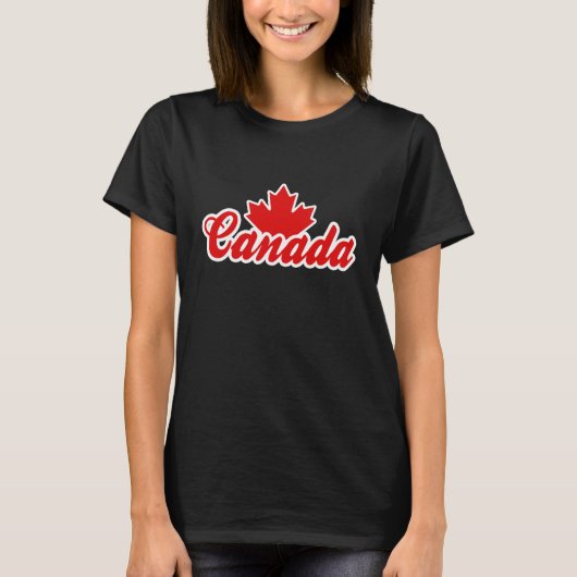 カナダのカエデの葉 Tシャツ (正面)