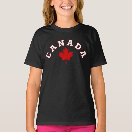 カナダのカエデの葉 Tシャツ (正面)
