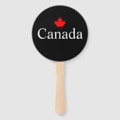 カナダのカスタム文字と赤楓の葉のパーティーゲーム ハンドファン (裏面)