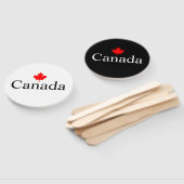 カナダのカスタム文字と赤楓の葉のパーティーゲーム ハンドファン (組立なし)