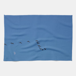 カナダのガチョウが飛んでいる キッチンタオル