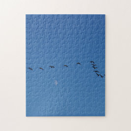 カナダのガチョウが飛んでいる ジグソーパズル