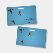 カナダのガチョウが飛んでいる バッジ (正面＆裏面)