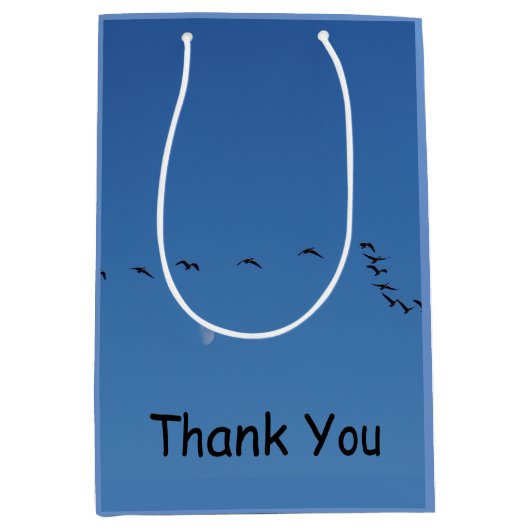 カナダのガチョウが飛んでいる ミディアムペーパーバッグ (正面)