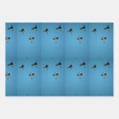 カナダのガチョウが飛んでいる ラッピングペーパーシート (正面)