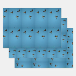 カナダのガチョウが飛んでいる ラッピングペーパーシート