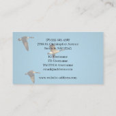 カナダのガチョウが飛んでいる 名刺 (裏面)