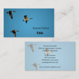 カナダのガチョウが飛んでいる 名刺