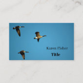 カナダのガチョウが飛んでいる 名刺 (正面)