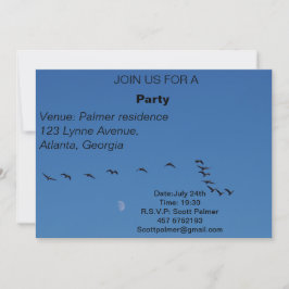 カナダのガチョウが飛んでいる 招待状