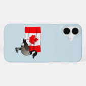 カナダのガチョウと国旗 iPhoneケース (裏面横)