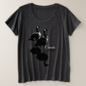 カナダのガチョウのシャツとサイズのガチョウのTシャツ プラスサイズTシャツ (デザイン正面)