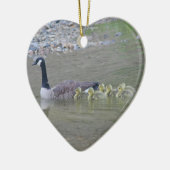 カナダのガチョウのベビー3の動物のオーナメント セラミックオーナメント (左)