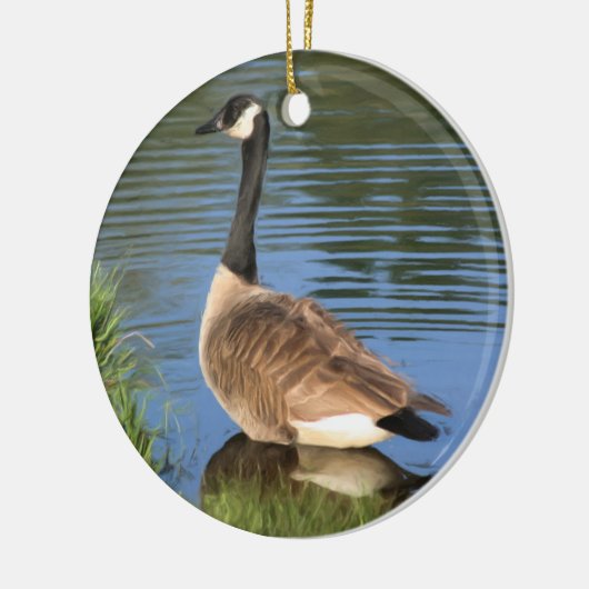 カナダのガチョウの絵画の動物のオーナメント セラミックオーナメント (左)
