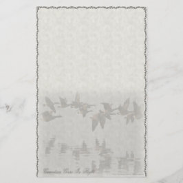 カナダのガチョウの飛行中にカスタムな文房具 便箋