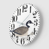 カナダのガチョウの鳥の野性生物大きい数柱時計 ラージ壁時計 (傾斜)
