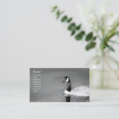 カナダのガチョウのblack&white-の名刺 名刺 (スタンド正面)