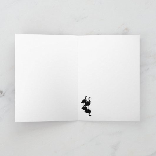 カナダのガチョウはカナダのガチョウの挨拶状を梳きます カード (内部)