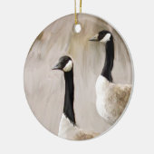 カナダのガチョウ セラミックオーナメント (左)