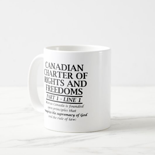 カナダのキリスト教のカナダのチャーターの自由の宗教 コーヒーマグカップ (正面左)