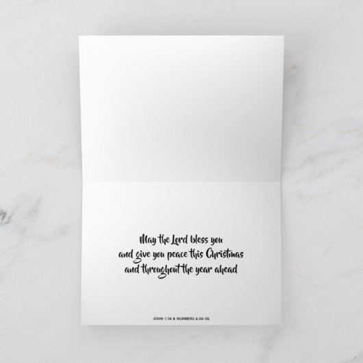 カナダのキリスト教の言葉が肉のクリスマスとなった シーズンカード (内部)
