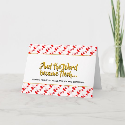 カナダのキリスト教の言葉が肉のクリスマスとなった シーズンカード (正面)