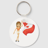 カナダのキーチェーンを応援 キーホルダー (正面)