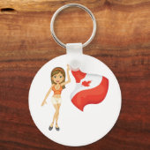 カナダのキーチェーンを応援 キーホルダー (正面)