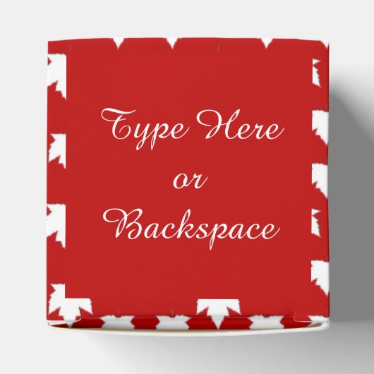 カナダのギフトボックスをパーソナライズするカナダ国旗のギフトボックス フェイバーボックス (上部)