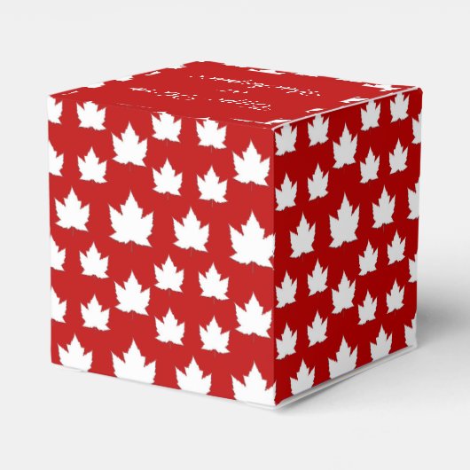 カナダのギフトボックスをパーソナライズするカナダ国旗のギフトボックス フェイバーボックス (裏面サイド)