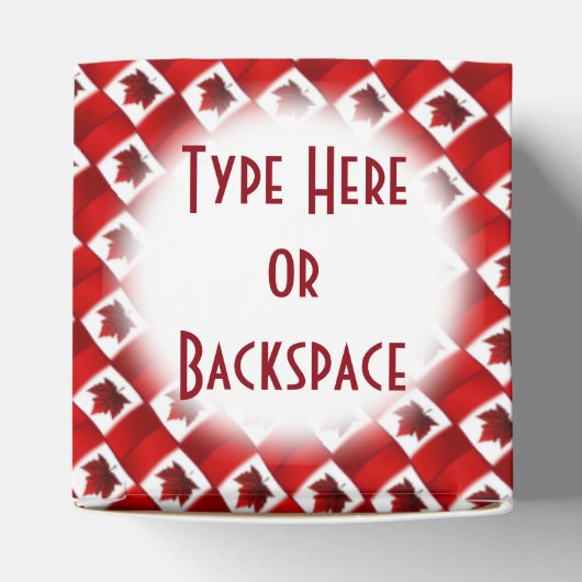 カナダのギフトボックスをパーソナライズするカナダ国旗のギフトボックス フェイバーボックス (上部)