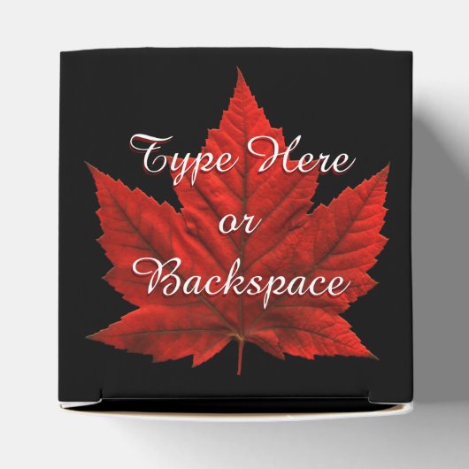 カナダのギフトボックスをパーソナライズ秋の葉のギフトボックス フェイバーボックス (上部)