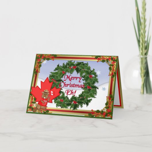 カナダのクリスマスの挨拶 シーズンカード (正面)