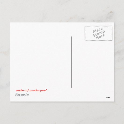 カナダのクリスマスツリーの装飾 シーズンポストカード (裏面)