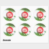 カナダのクリスマスツリーの装飾 ラウンドシール (シート)