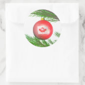 カナダのクリスマスツリーの装飾 ラウンドシール (バッグ)