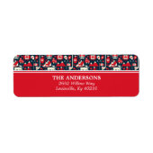 カナダのクリスマス冬のムースアドレス ラベル (正面)